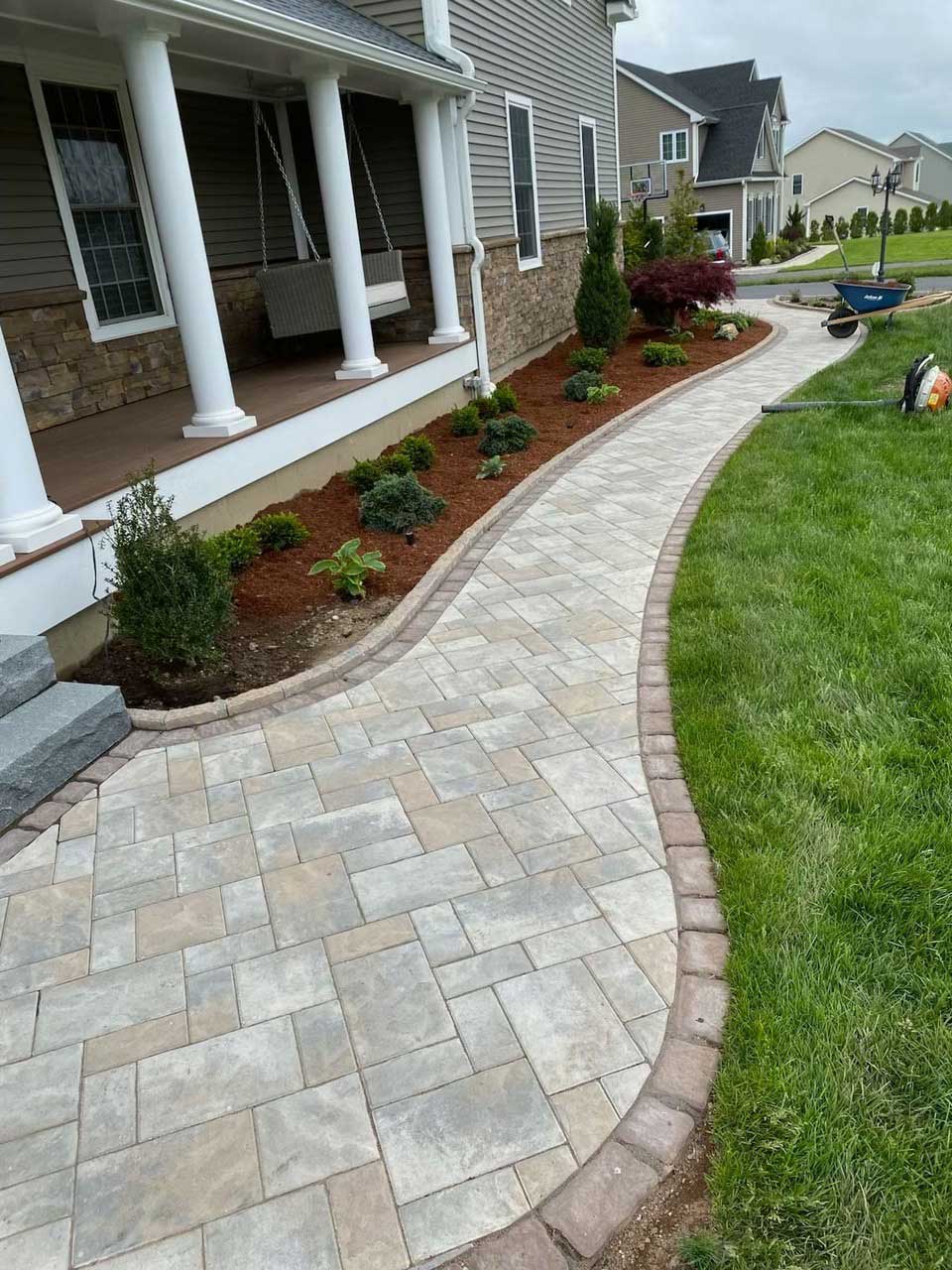Outdoor hardscape project